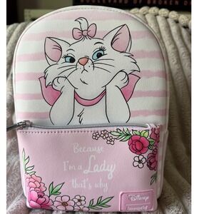 Loungefly Disney Aristocats Marie Pink Striped Mini Backpack Because Im A Lady